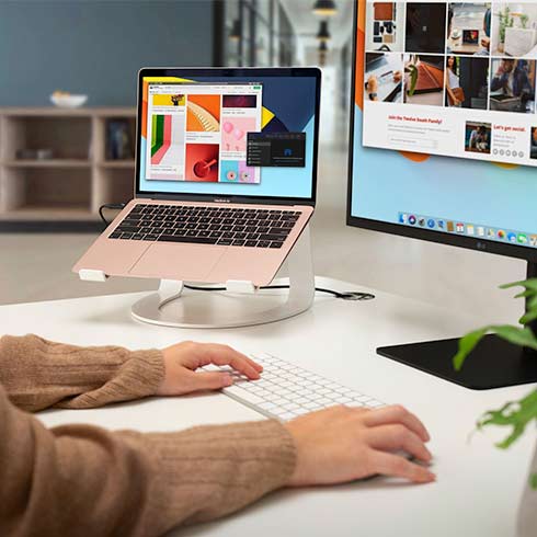 TwelveSouth stojan Curve SE pre MacBook - White Aluminium 