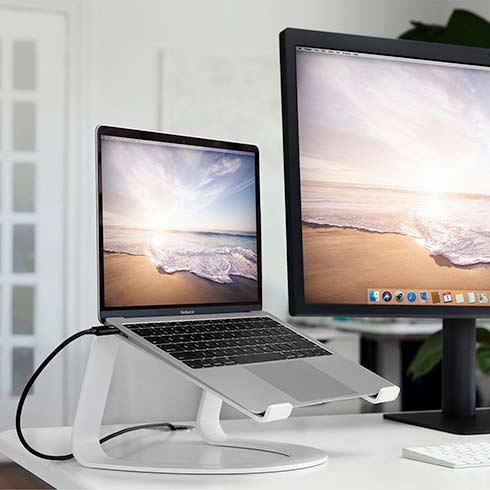 TwelveSouth stojan Curve SE pre MacBook - White Aluminium 