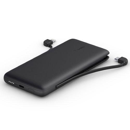 Belkin Boost Charge Plus USB-C Powerbank 10K with Integrated Cables - Black 