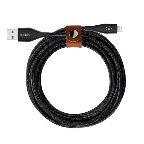Belkin kábel DuraTek Plus USB to Lightning with Strap 3m - Black 