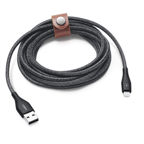 Belkin kábel DuraTek Plus USB to Lightning with Strap 3m - Black 