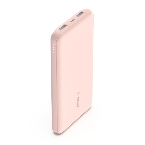 Belkin Boost Charge 3-Port Powerbank 10K + USB-A to USB-C kábel - Rose Gold 