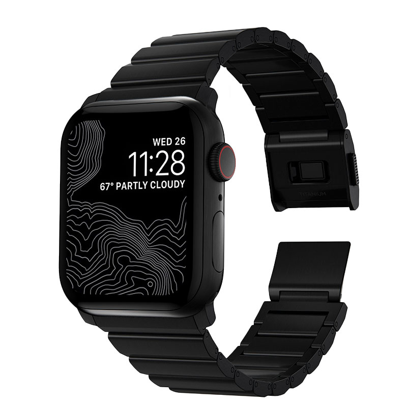 Nomad remienok pre Apple Watch 44-49 mm - Titanium Band Black Hardware 