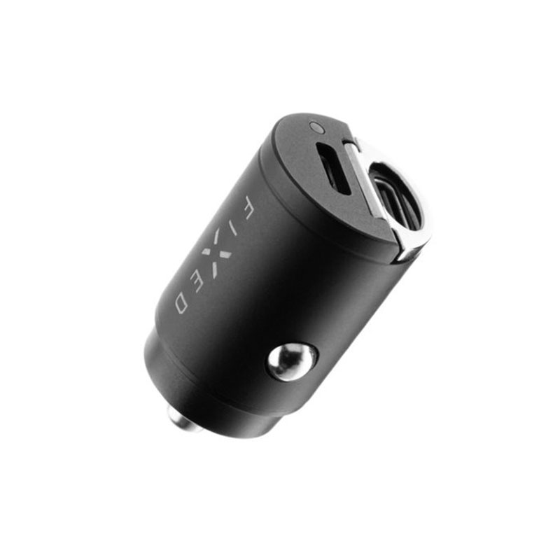 FIXED Autonabíjačka s 2x USB-C výstupom, PD30W - čierna 