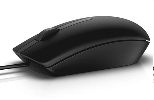 DELL MS116 optická myš s podporou posúvania, 3 tlačidlá, USB, čierna 