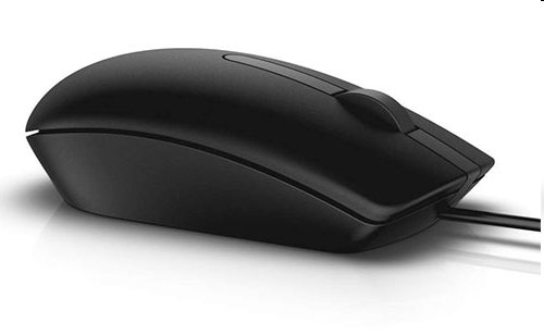 DELL MS116 optická myš s podporou posúvania, 3 tlačidlá, USB, čierna 