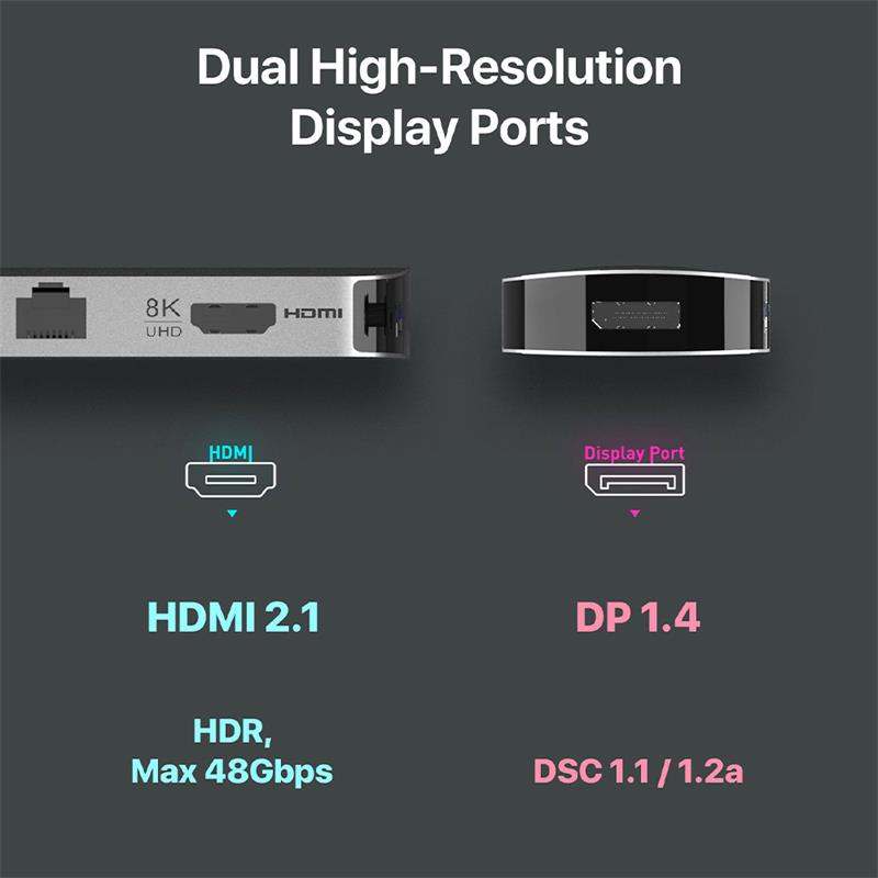 Adam Elements CASA X DP USB-C 8K 10-in-1 Hub  - Grey 
