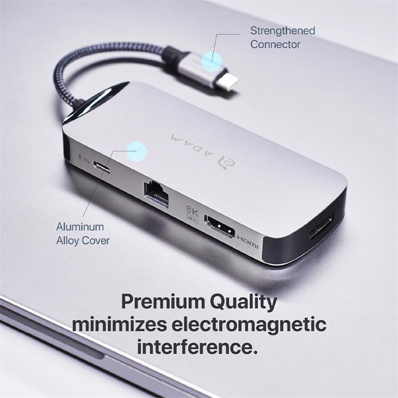 Adam Elements CASA X DP USB-C 8K 10-in-1 Hub  - Grey 