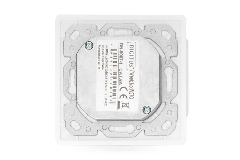 DIGITUS Zásuvka Profi STP 2 port, Cat6A pod omietku, LSA, biela, vertikal.kabel.instalace 