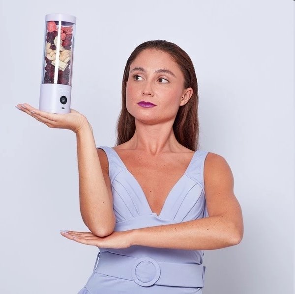 FitStream Pro Lavender , prenosný, USB nabíjatelný mixér 