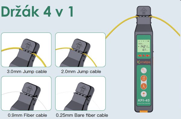 KOMSHINE KFI-40V Identifikátor optických vláken + VFL 