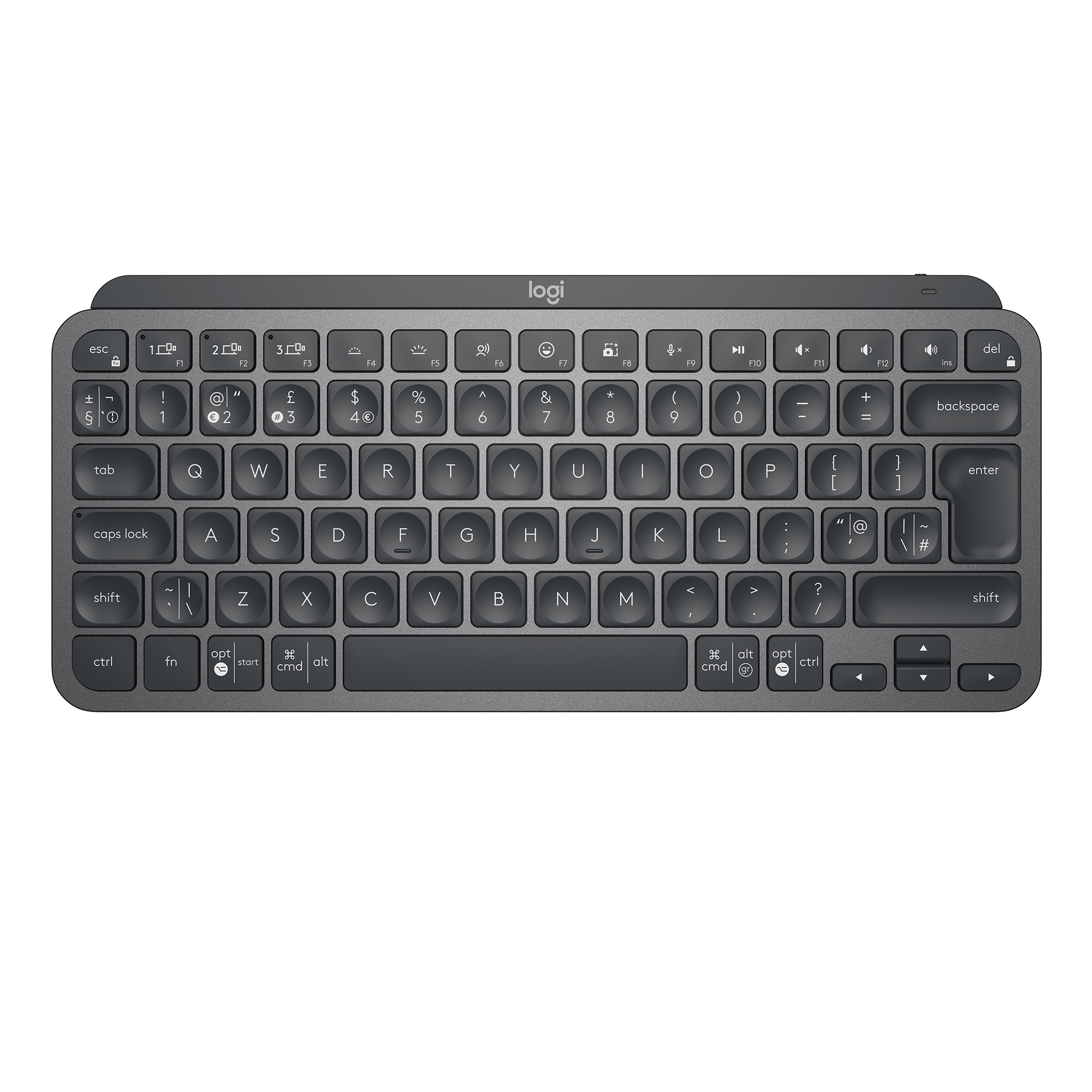 Logitech MX Keys Mini - bezdrôtová podsvietená klávesnica, US - grafitová